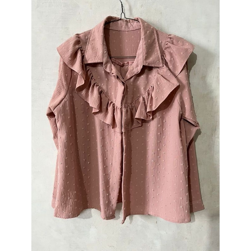 Blouse Pink Ruffle