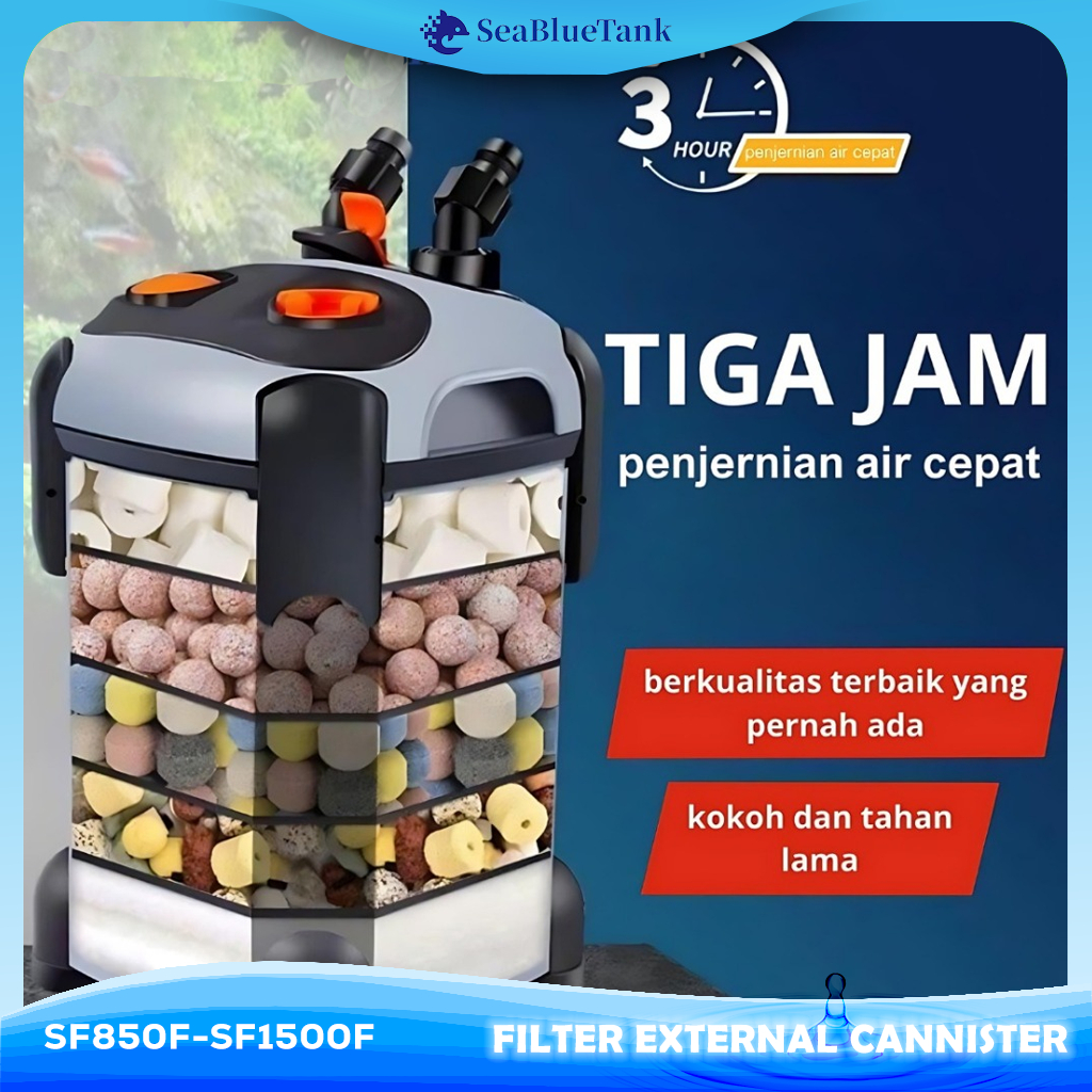 SBT Filter external cannister SF850F/SF1000F/SF1200F/SF1500F /Filter Penyaring Air Aquarium