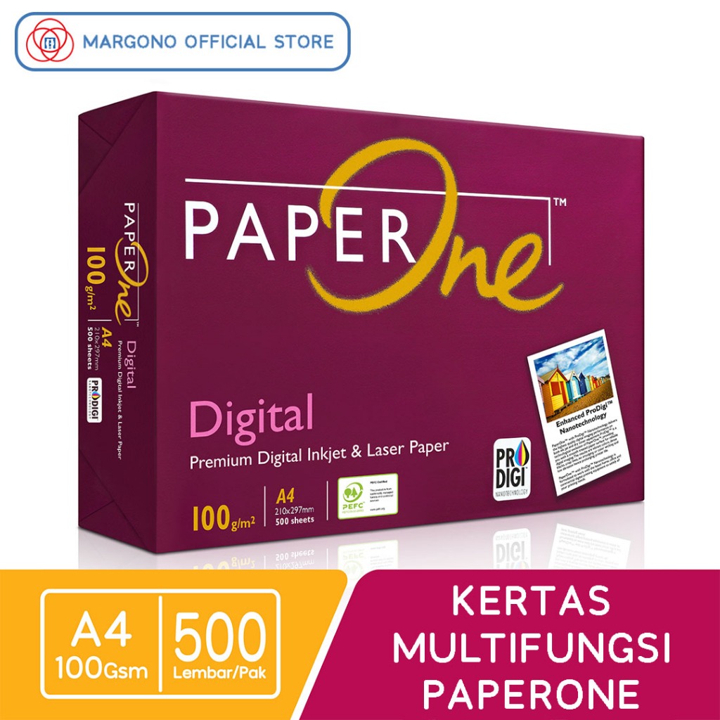 

PaperOne Digital Kertas HVS A4 100 gsm - 500 Lembar