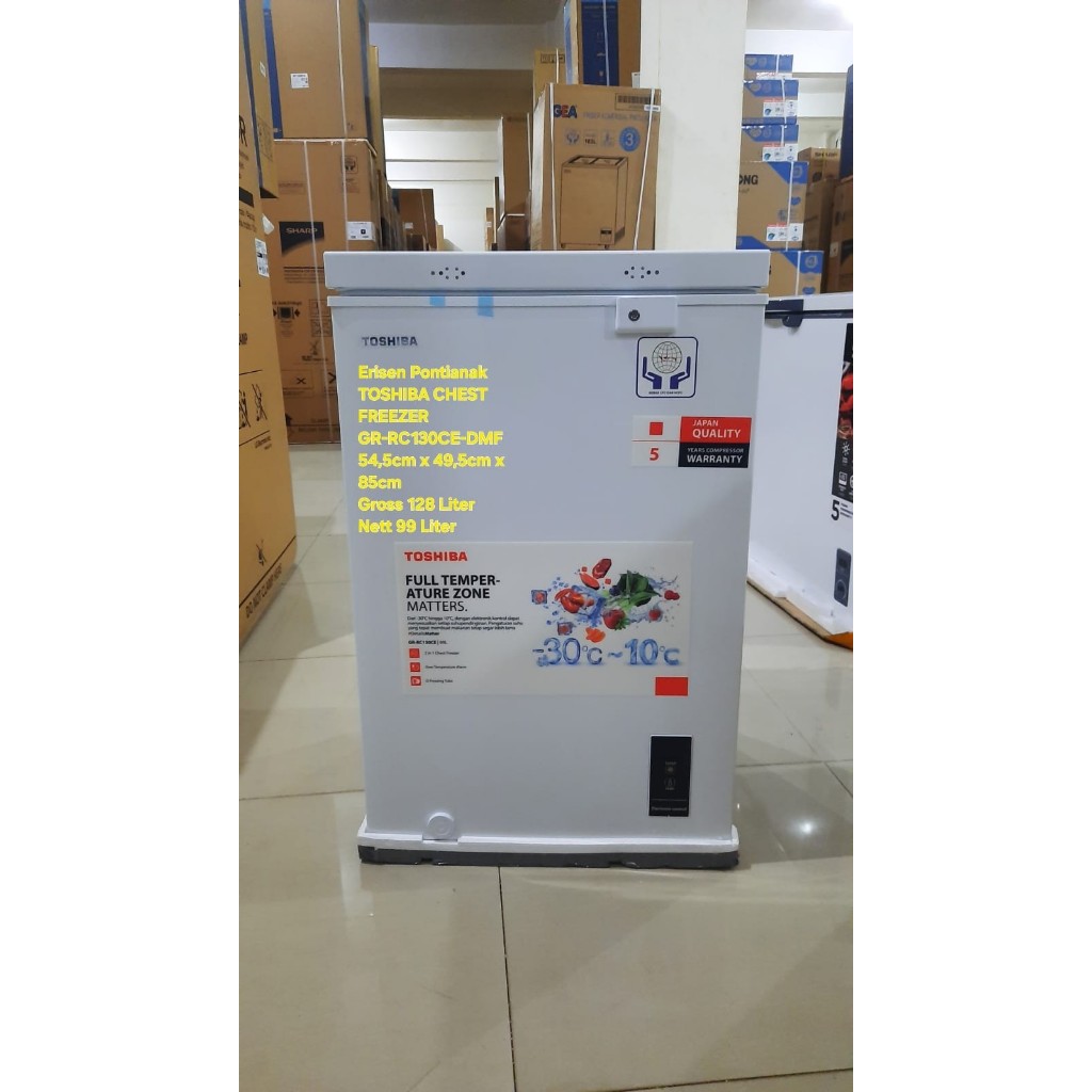 CHEST FREEZER 100 LITER TOSHIBA