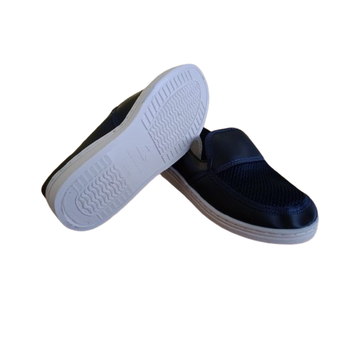 Cleanroom ESD Antistatic PVC Leather Mesh Shoes, Dark Blue | Sepatu esd