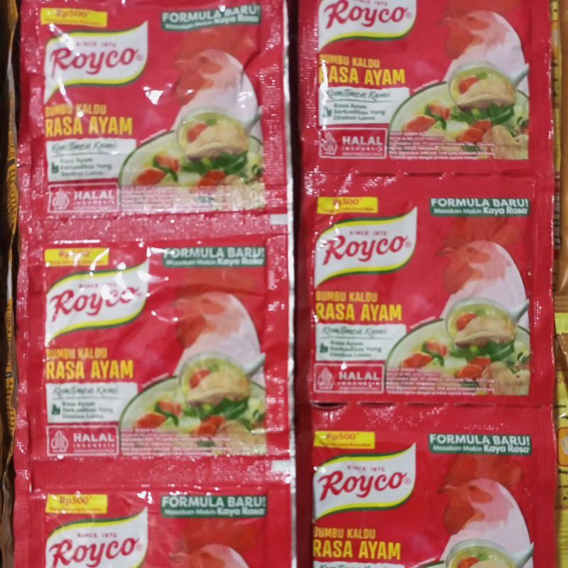 

Royco bumbu kaldu rasa ayam per renteng isi 10