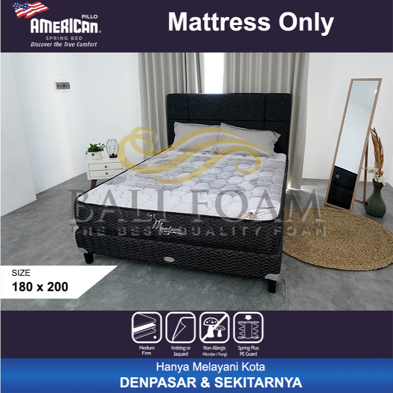 Kasur Matras American Pillo Spring bed Type Montana 180