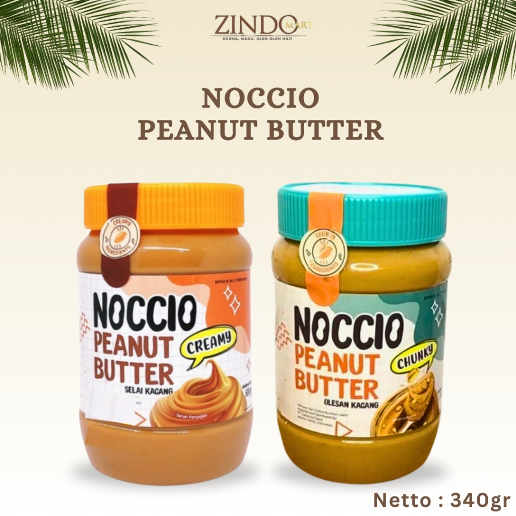 

NOCCIO PEANUT BUTTER CREAMY & CHUNKY 340GR / SELAI KACANG