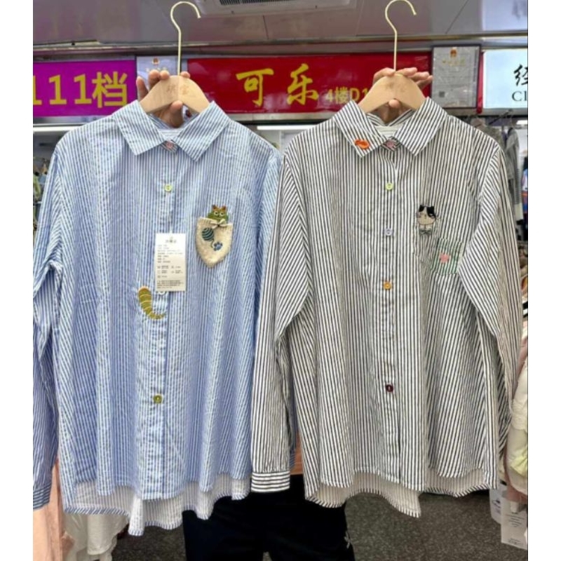 KEMEJA GARIS QIBAO BKK LD 105-108 PB60-65