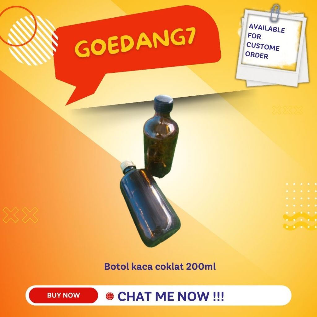 Botol kaca coklat 200ml