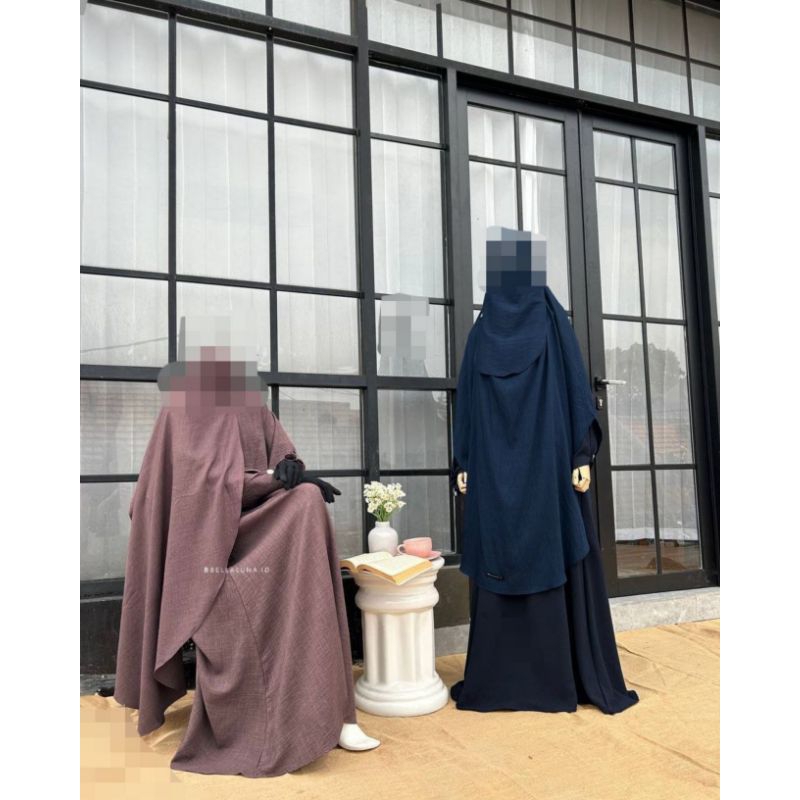FK INSTAN ZAHIRA (OVAL) BELLALUNA - FRENCH KHIMAR JUMBO INSTAN TANPA TALI