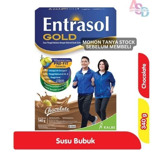 

ENTRASOL ACTIVE PRO FIT FORMULA EKSTRAK ZAITUN RASA COKLAT 340 gr