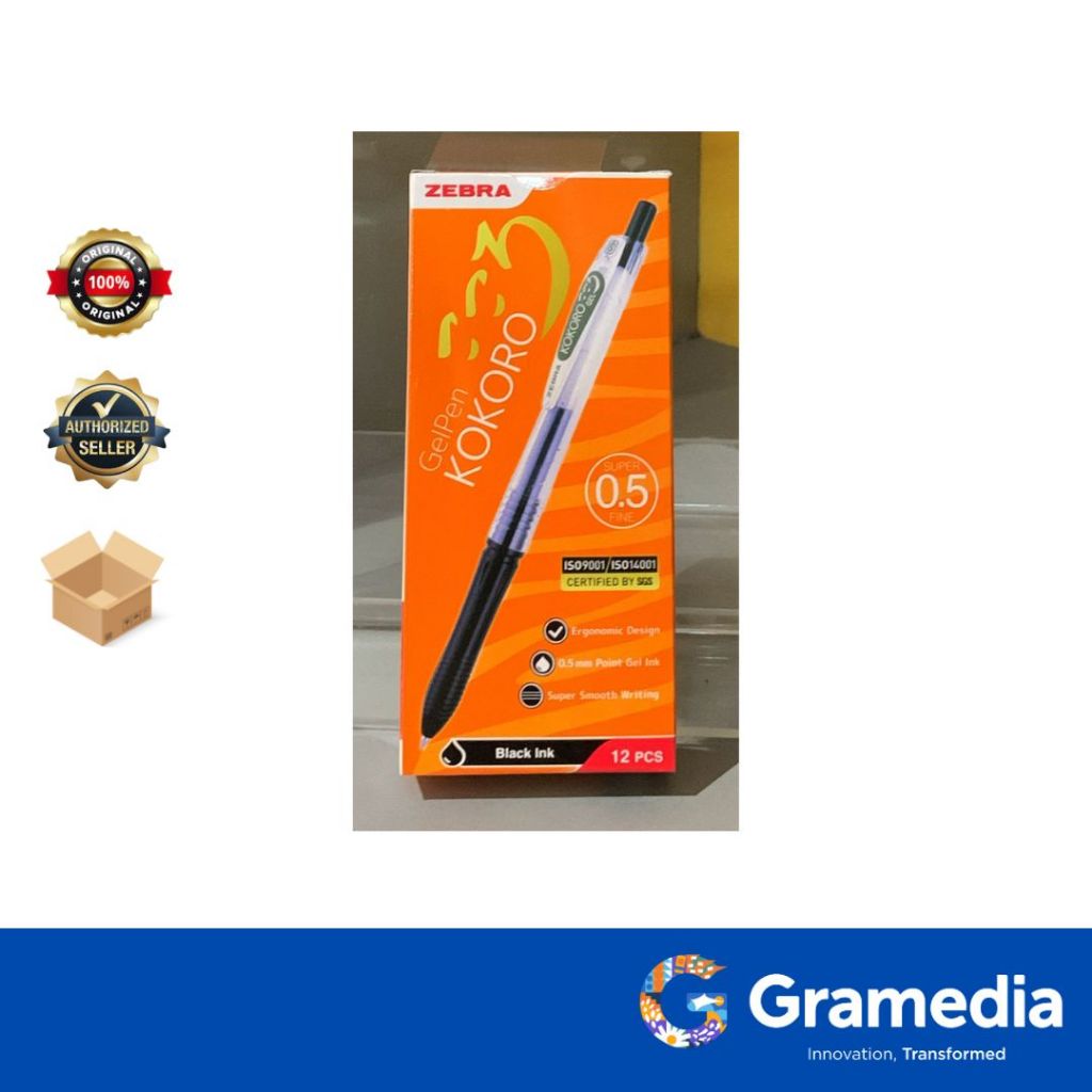 

Gramedia Surabaya - ZEBRA KOKORO 0.5 SET 12 BLACK INK