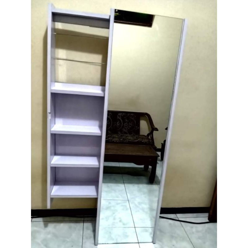 Standing Mirror Rak Hijab Rak MakeUp Meja Rias