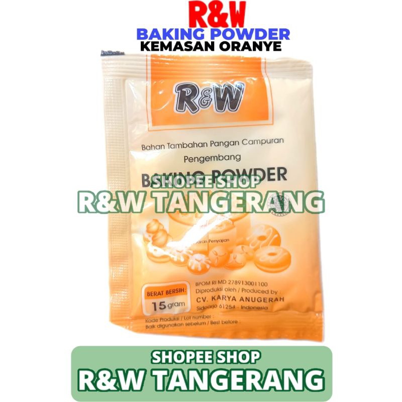 

Rajawali R&W RW Baking Powder Kemasan Oranye 15 GR
