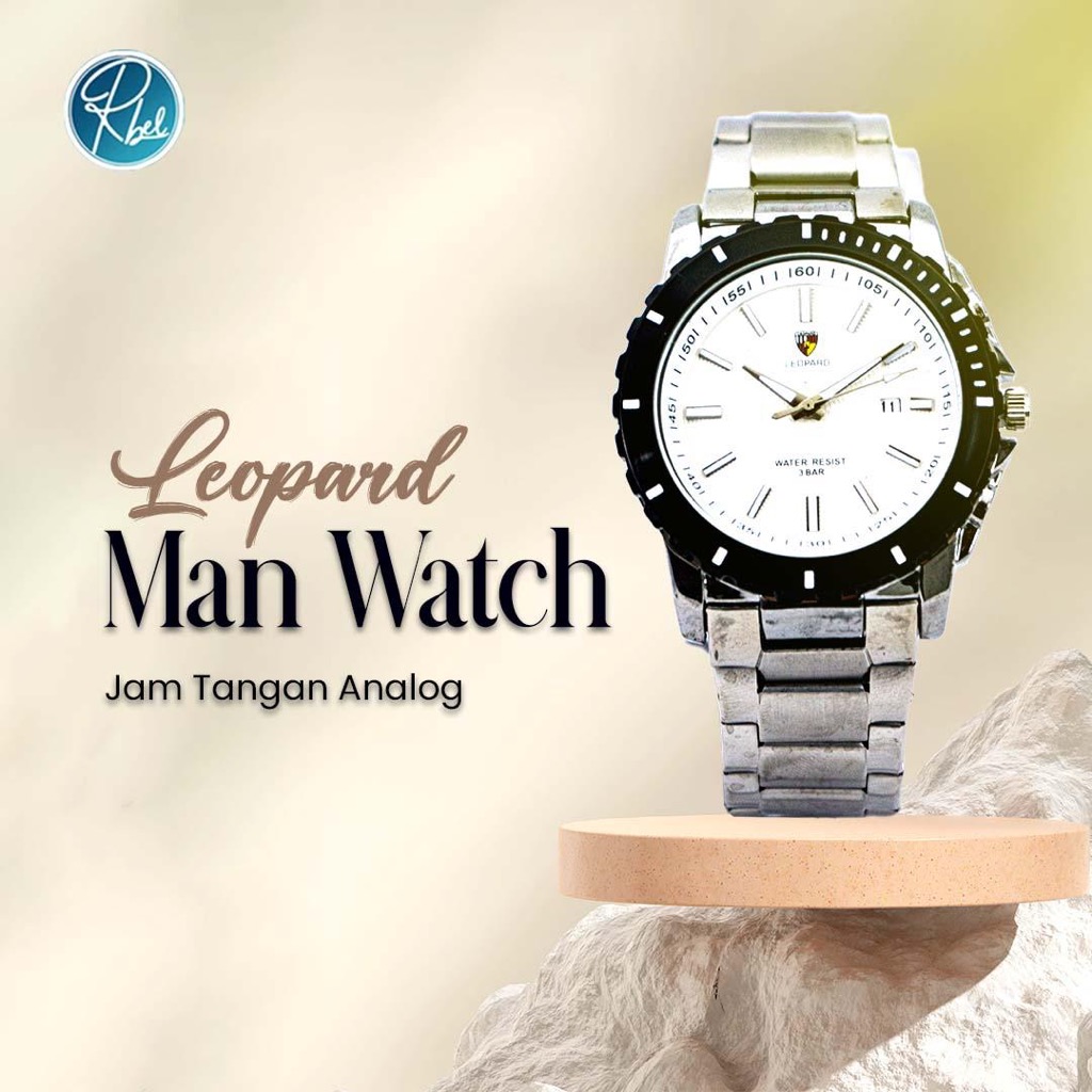 LEOPARD - JAM RANTAI FASHION PRIA JENIS ANALOG JAM TANGAN PRIA