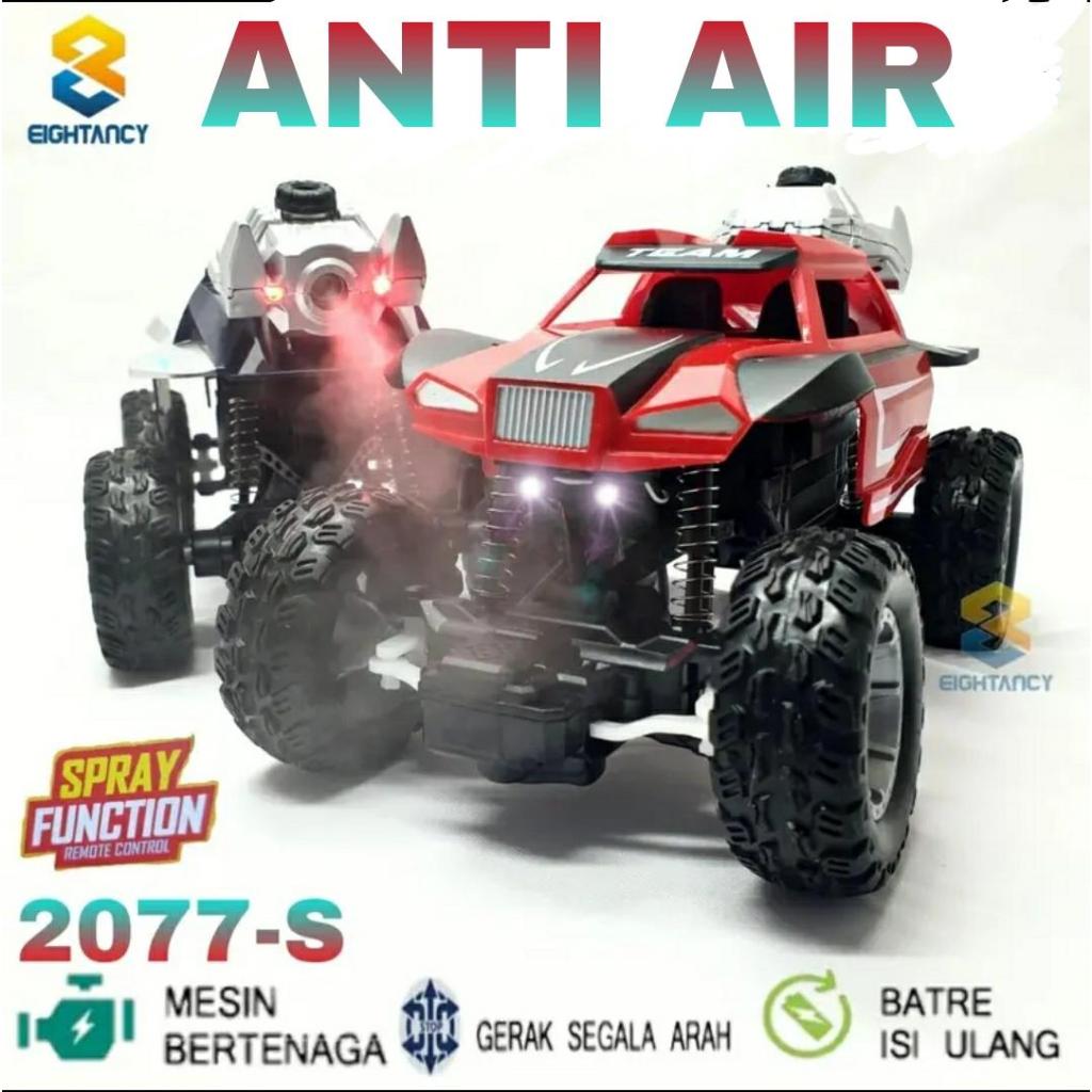 8T RC Car 2077-S Offroad Speed King 2.4GHz 1:18 2WD LED Spotlight Anti Air Mainan Hobi Toys Mobil Re