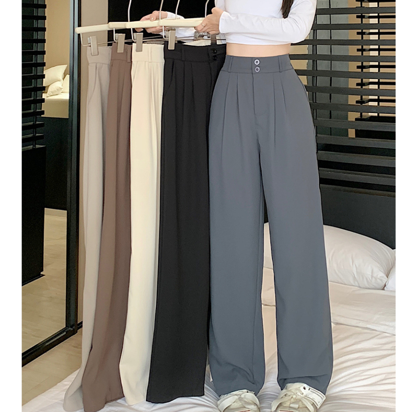 Celana Daily Wear Wanita Jennie Pants Knit Premium Long Culotte Highwaist Kekinian
