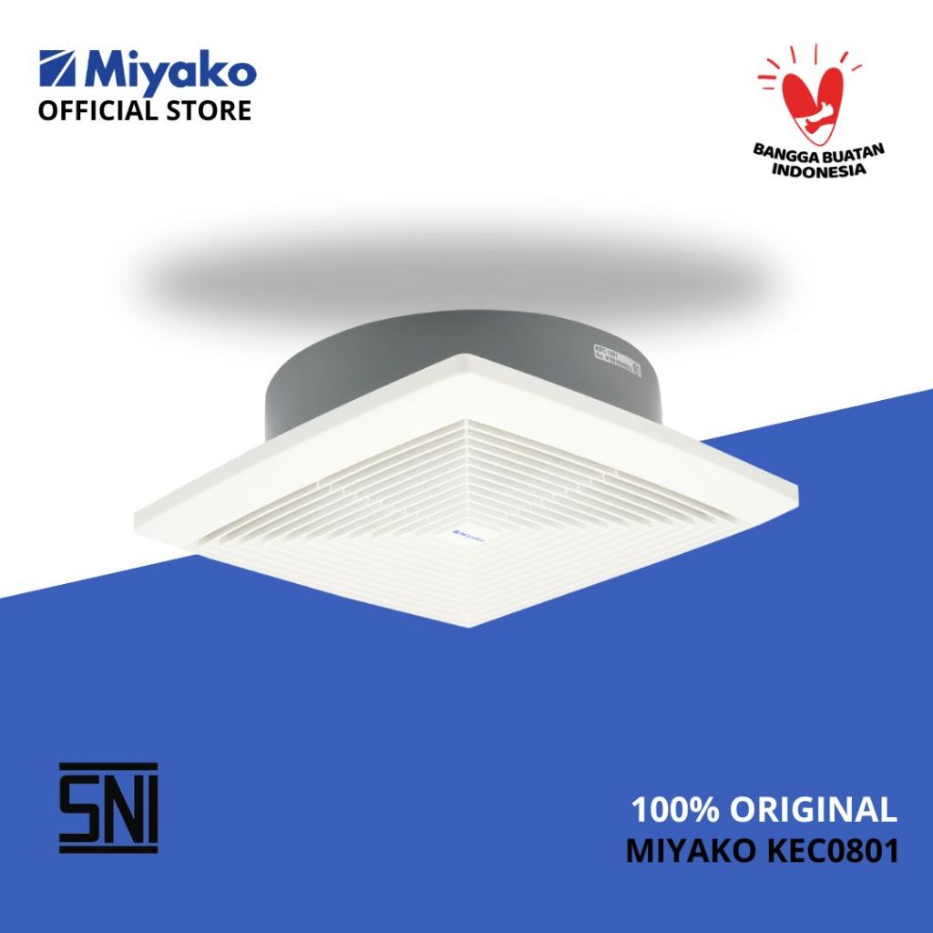 Kipas Plafon Exhaust Fan Ceiling Miyako KEC0801 - 8 inch 31 Watt- Sirkulasi Udara