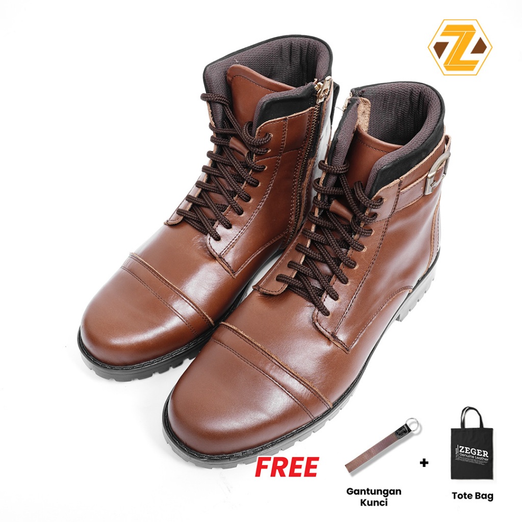 ZEGER Sepatu Kulit Boots Pria - James 603
