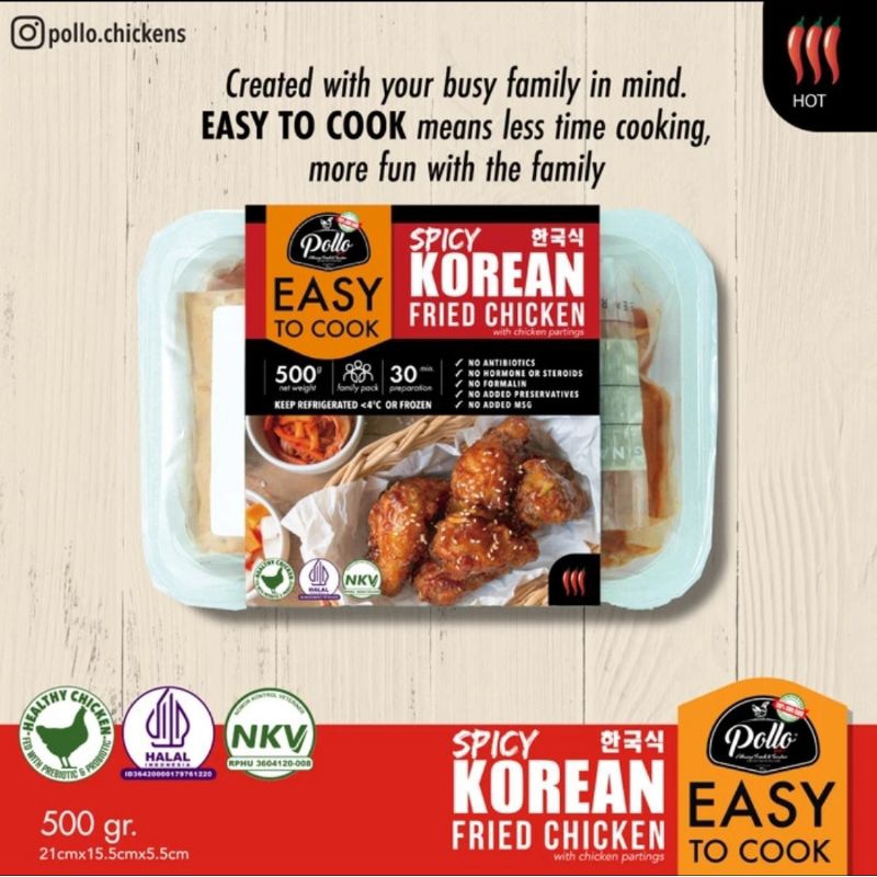 

Easy To Cook - Spicy Korean Fried Chicken Pollo 500gr