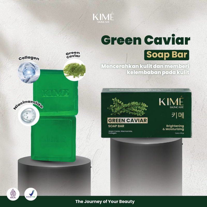 Kime skincare- Luminizing Green Caviar Bringtening Soap