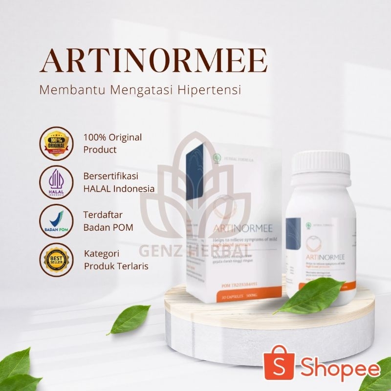 ARTINORMEE Obat Hipertensi Mengontrol Tekanan Darah Artinormee Asli Original
