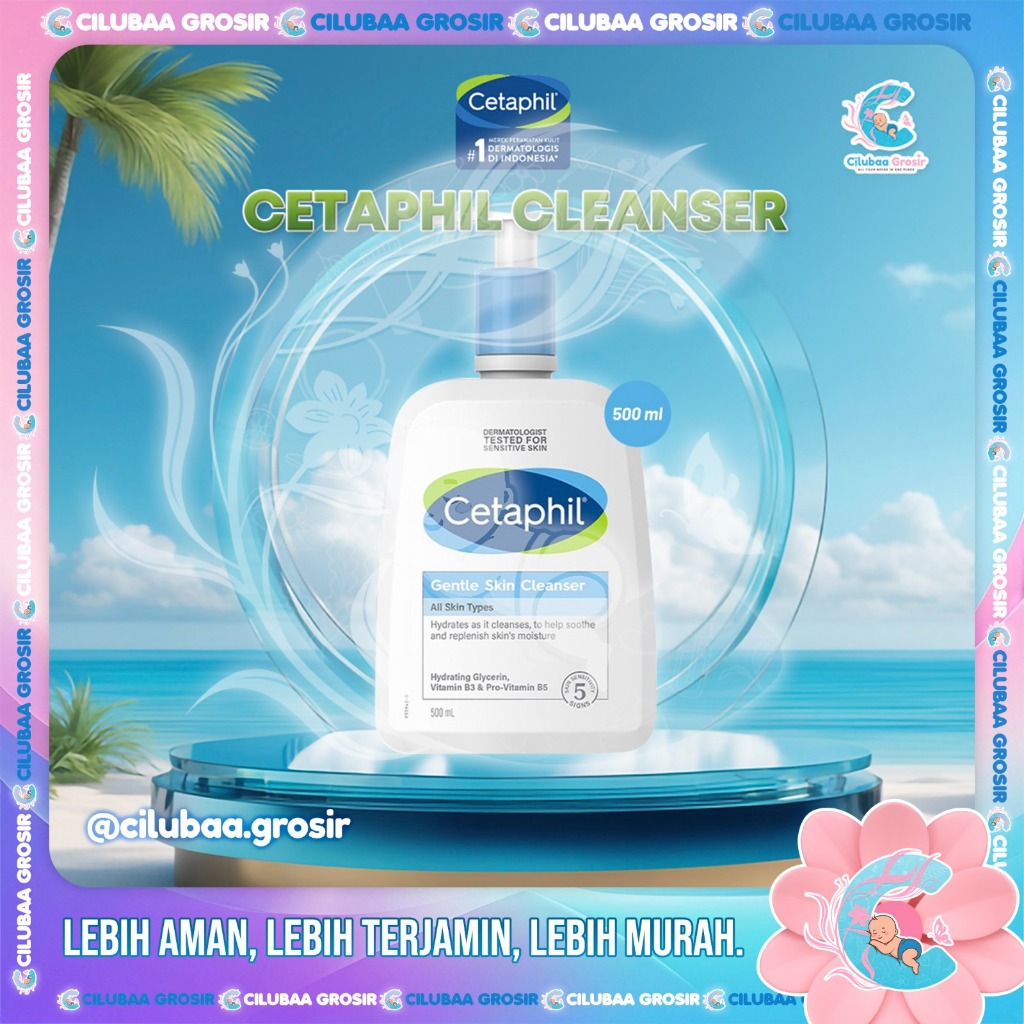 Cetaphil Gentle Skin Cleanser 500mL || Cetaphil Authentic Face Wash || Facial Wash Cetaphil semua je