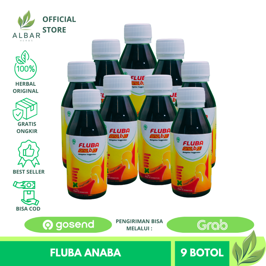 

Fluba Anaba 9 Botol Madu Herbal Obat Flu Batuk Anak Dewasa 100% Original