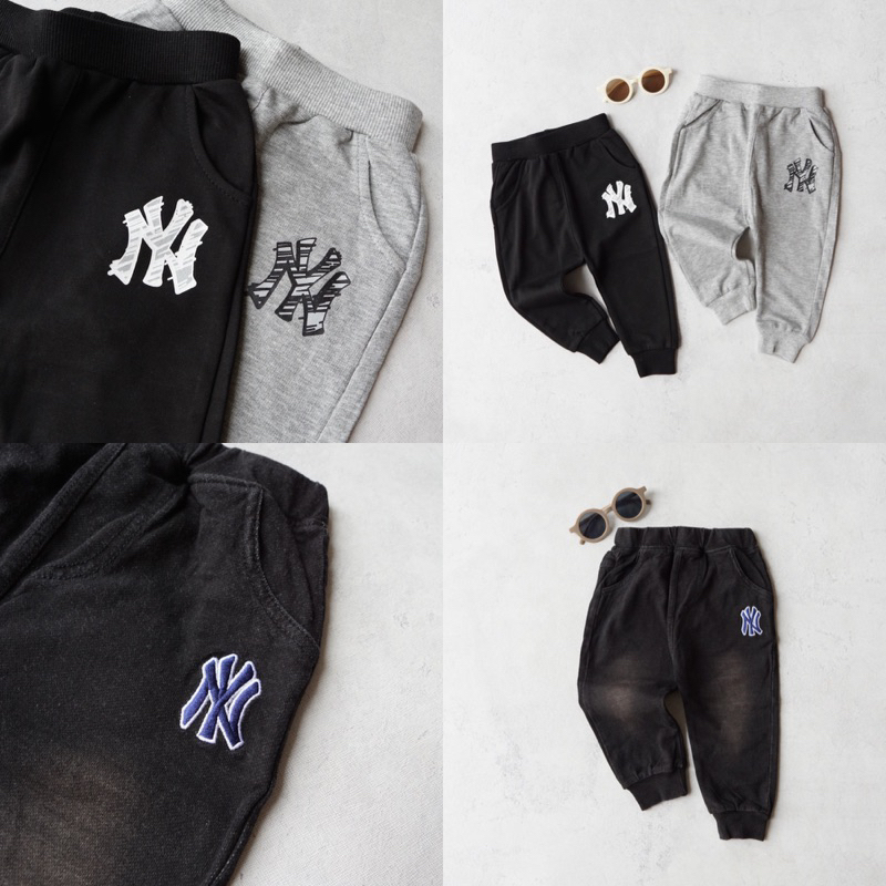 MLB Kids Jogger Pants NY Yankees | size 1-4y | grey black | celana panjang anak unisex