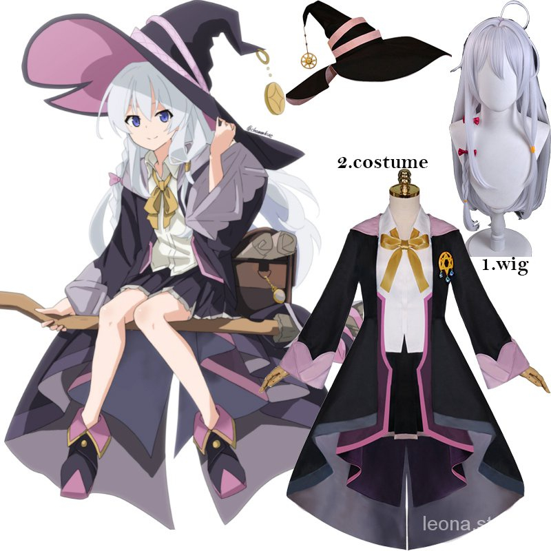 Anime The Journey of Elaina Costume Ashen Witch Character Outfit Lovely Halloween Party Kid Cosplay