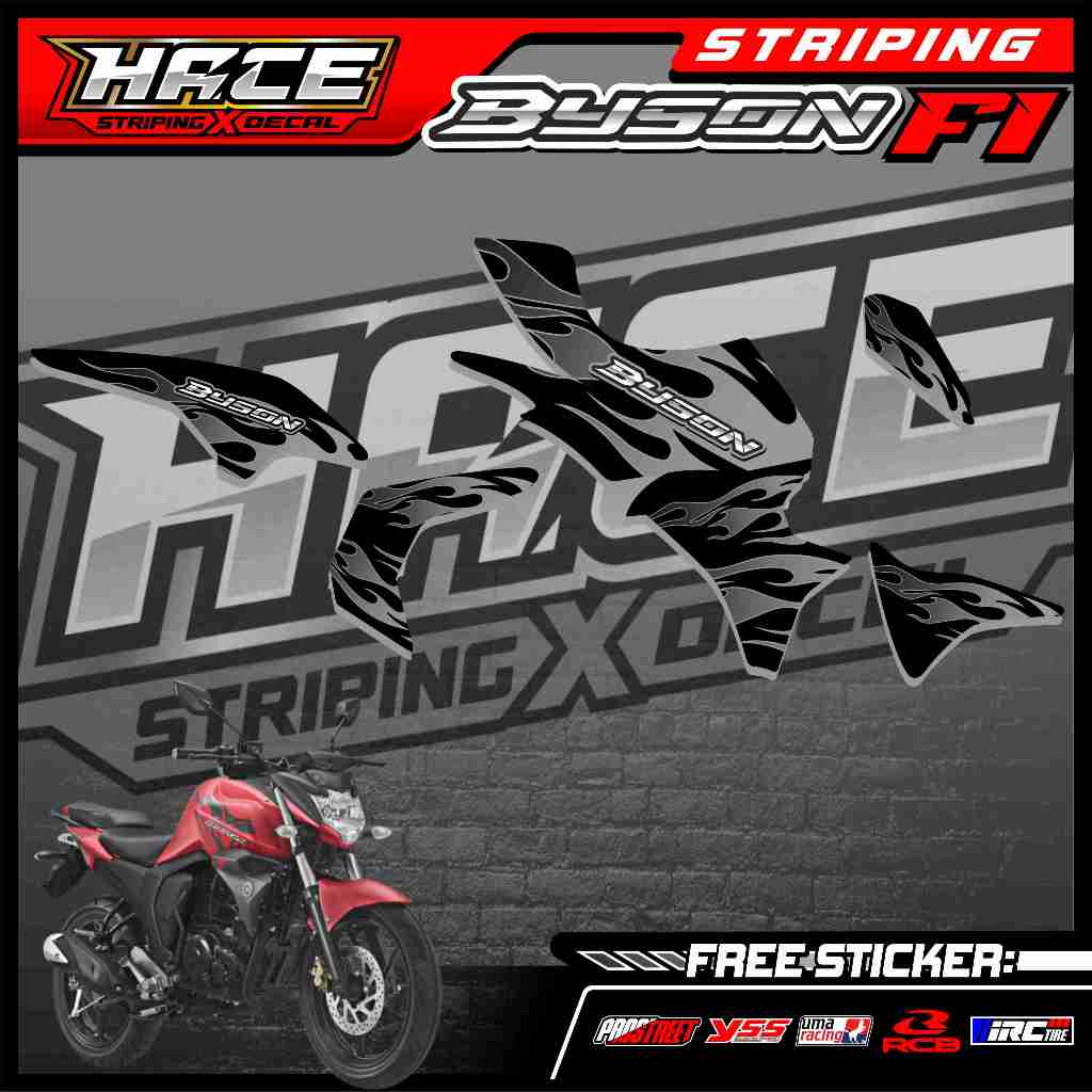 675 STRIPING STICKER BYSON FI - STRIPING STICKER BYSON FI GRAFIK FIRE