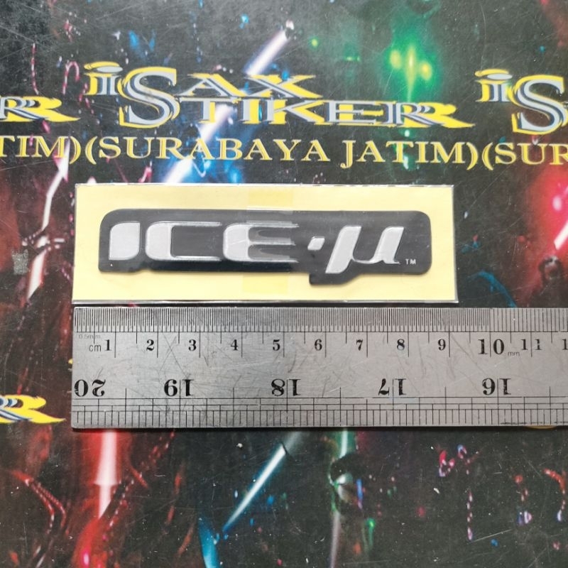 Stiker timbul kaca film mobil ICE'U tm icu u