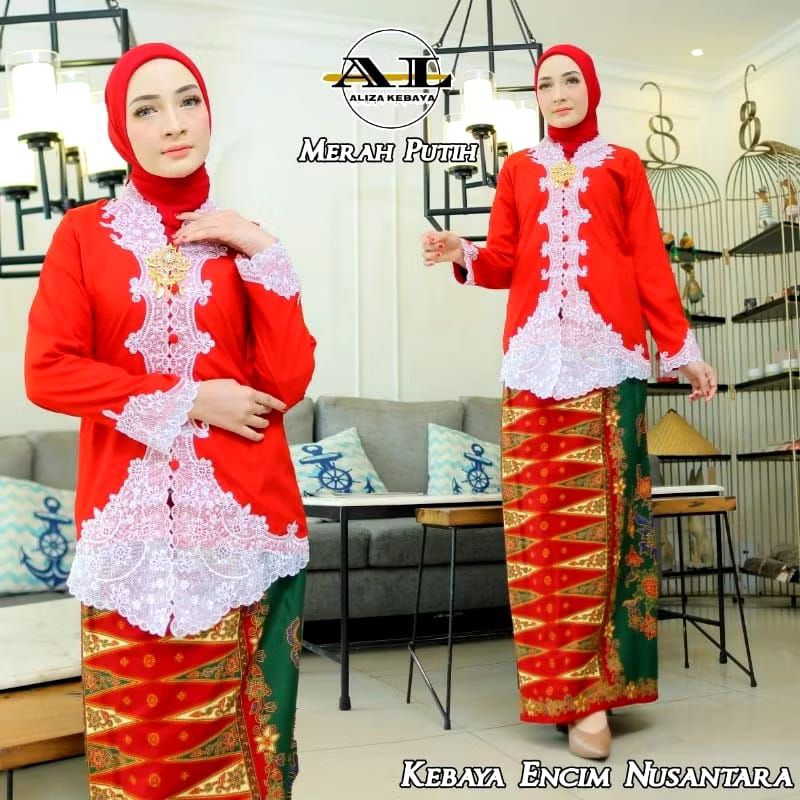 Setelan Kebaya encim Betawi bordir // kebaya encim Betawi // kebaya encim