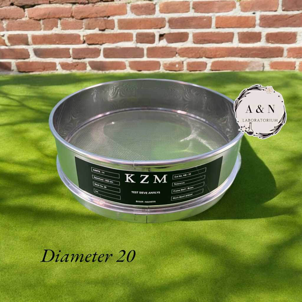 Seive Ayakan Stainless Mesh 20 Test Mesh 20 (850 um) diameter 20