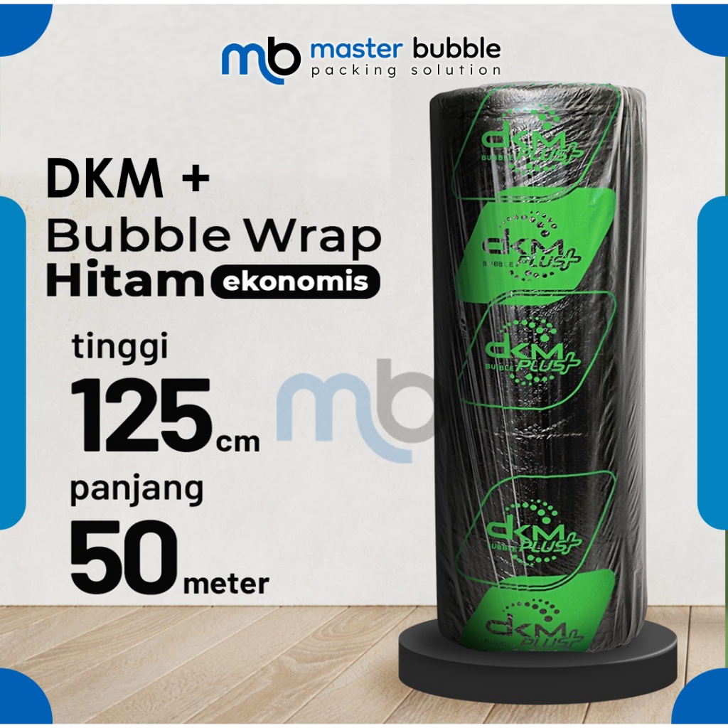 

Plastik Pembungkus Bubble Wrap DKM PLUS HITAM Berat 2,4Kg 125cm x 50meter Kualitas Ekonomis Murah