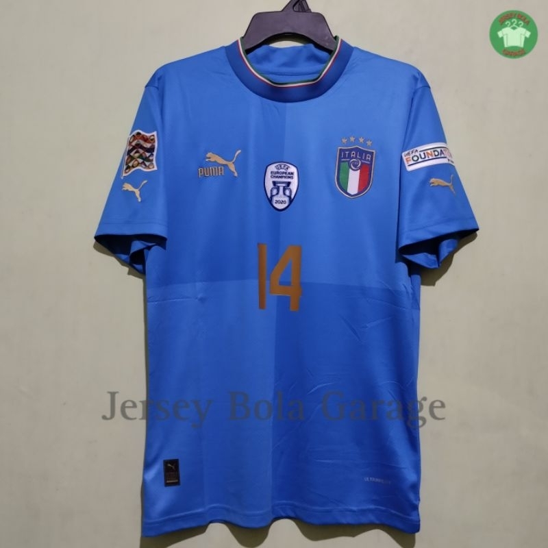Jersey Bola Italia Italy Home 2022 Chiesa