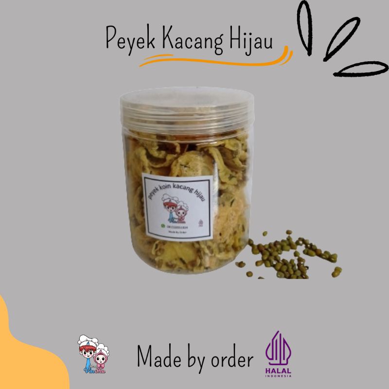 

Peyek Koin Kacang Hijau/Peyek Koin Mini/200gram/kemasan toples