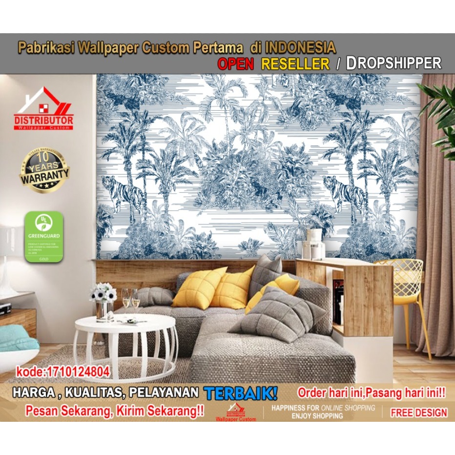Wallpaper Dinding Custom 3D Vintage | Wallpaper Hutan | Wallpaper Dinding | Wallsticker | Wallpaper 