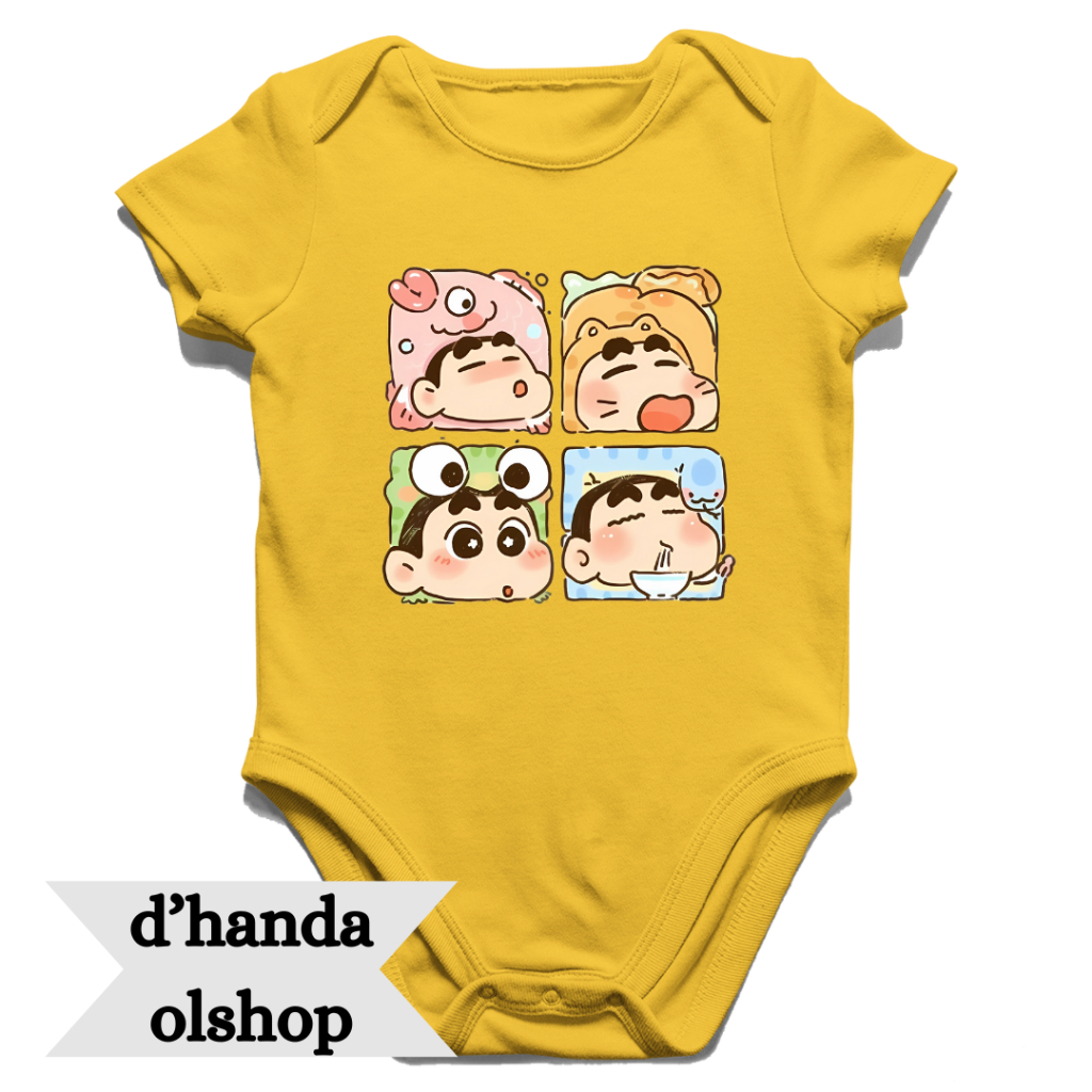 Jumper Bayi Anime Crayon Shinchan 4 | Jumper Baby | Jumpsuit Baby | Baby Romper | Bodysuit | New Bor