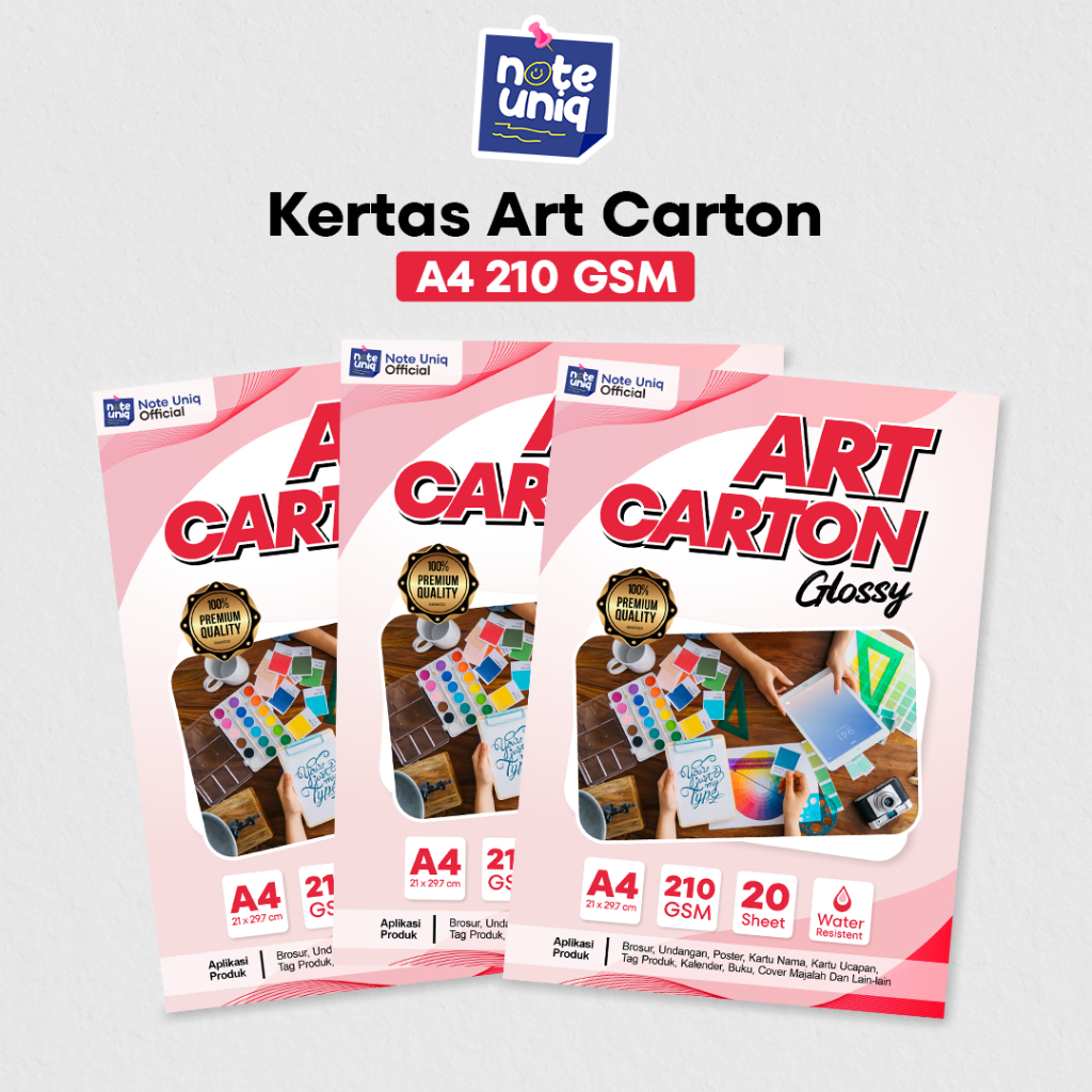 

Kertas Art Carton A4 210 GSM - Isi 20 Lembar