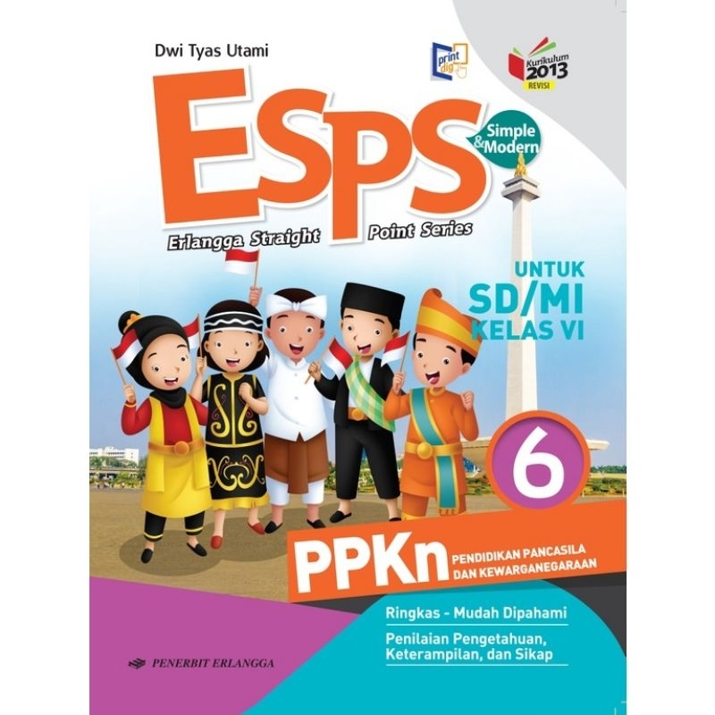 Erlangga Esps PPKn Kelas 6 SD kurikulum 2013
