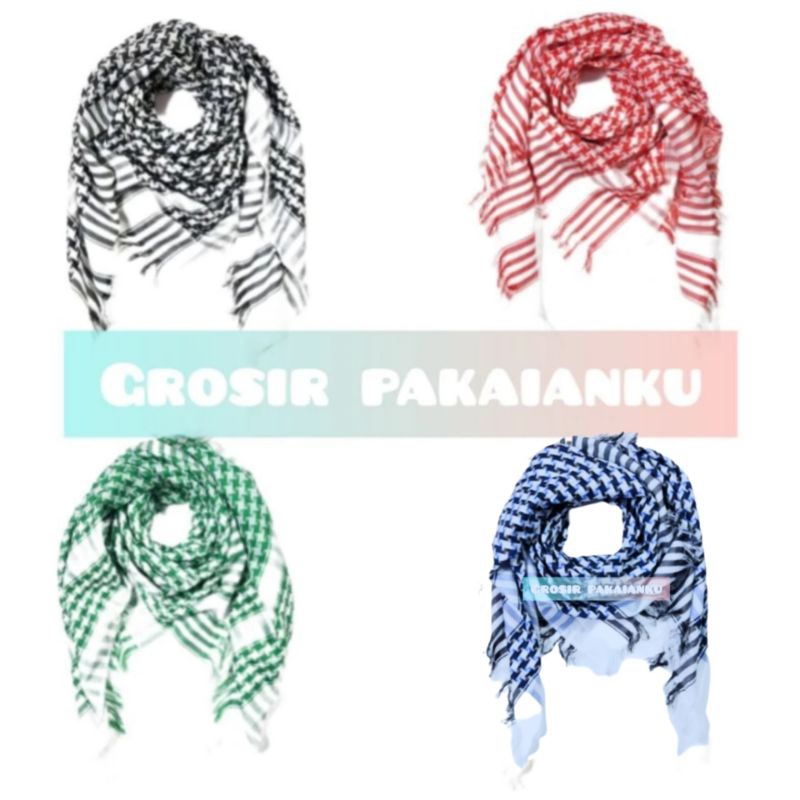 Sorban Arab hitam putih