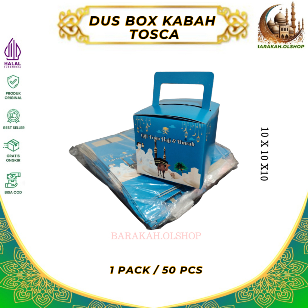 

Dus Box Kabah TOSCA Kosong 1 Pack/50pcs - Box Kabah oleh oleh haji dan umroh 1pack