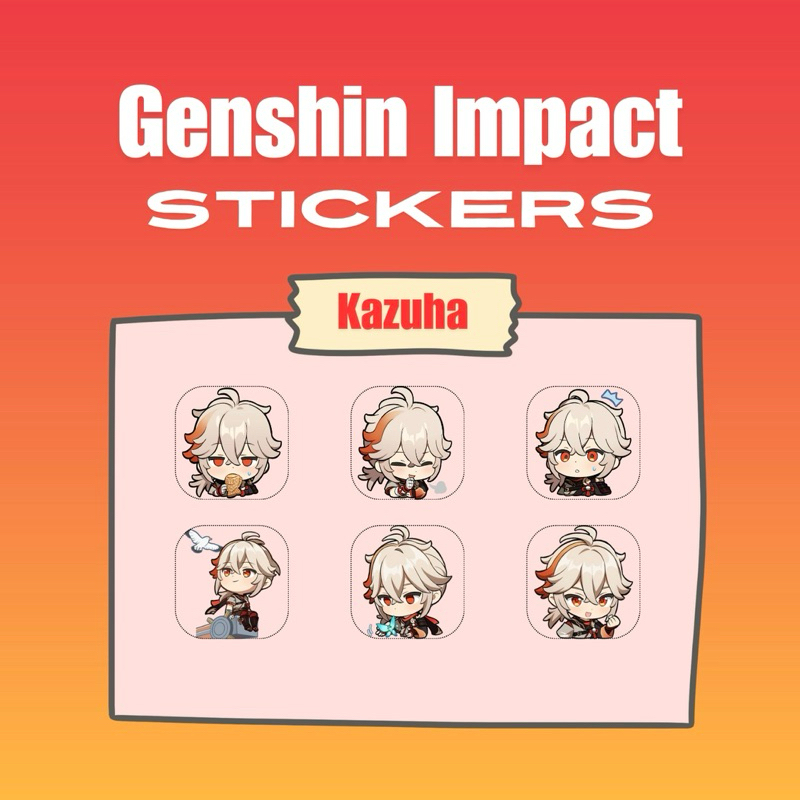 

Sticker Satuan Random Genshin Impact Inazuma Characters Part 1 Inazuma Boys