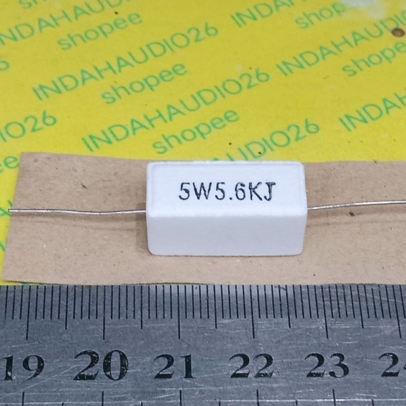 5K6  5W resistor kapur 5.6K ohm 5 watt  5,6K ohm 5watt kotak 5.6 kilo ohm