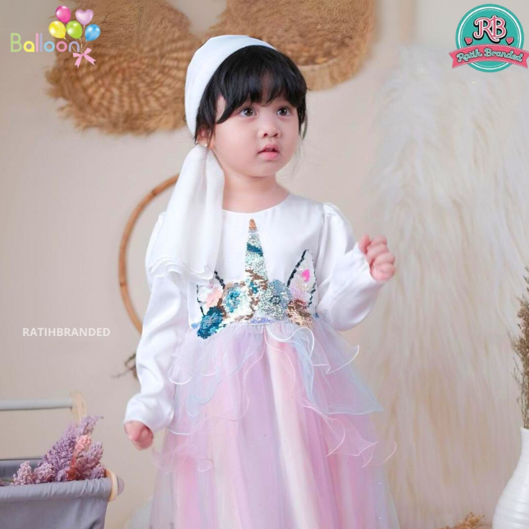 Dress muslim Unicon sequin Balloon Party Original
