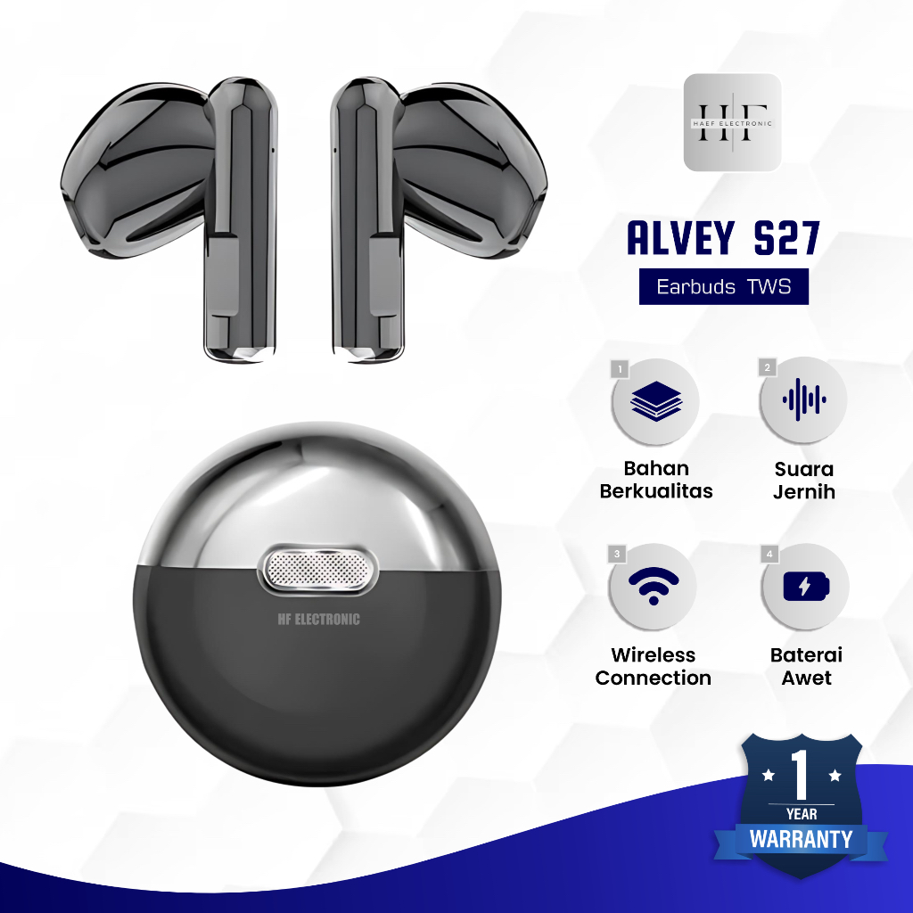 Earbuds ALVEY S-27 Wireless Headset Wireless Airpods Bluetooth TWS HF_Electronic