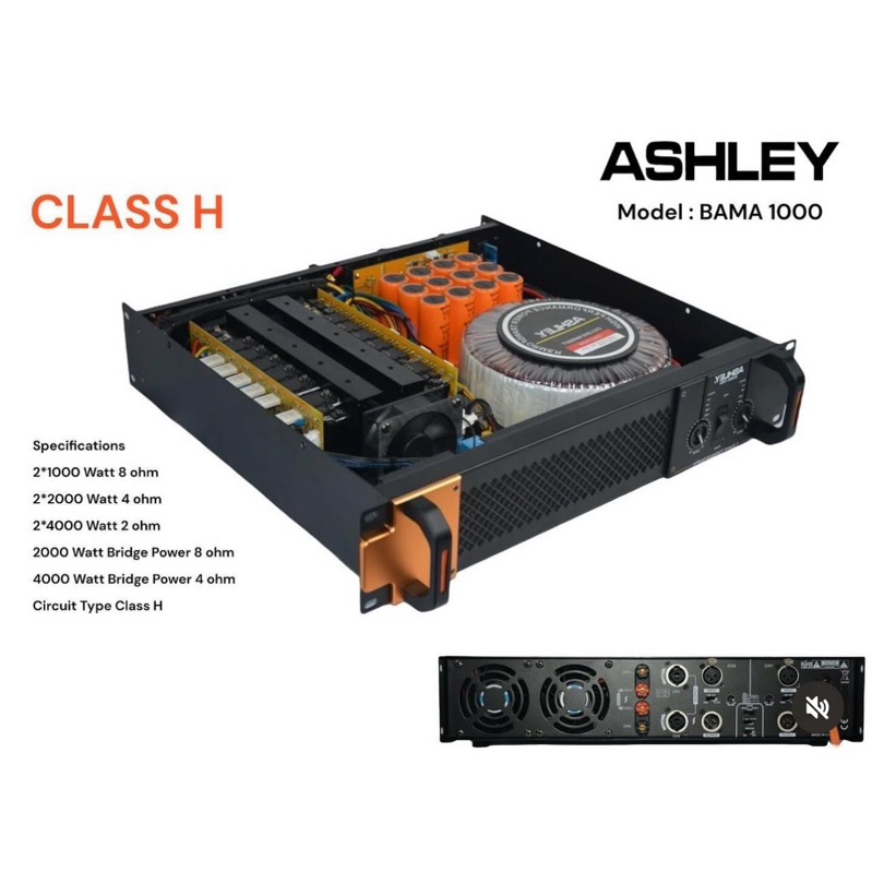 Ashley BAMA 1000 Amplifier - 1050 Watt Kelas H