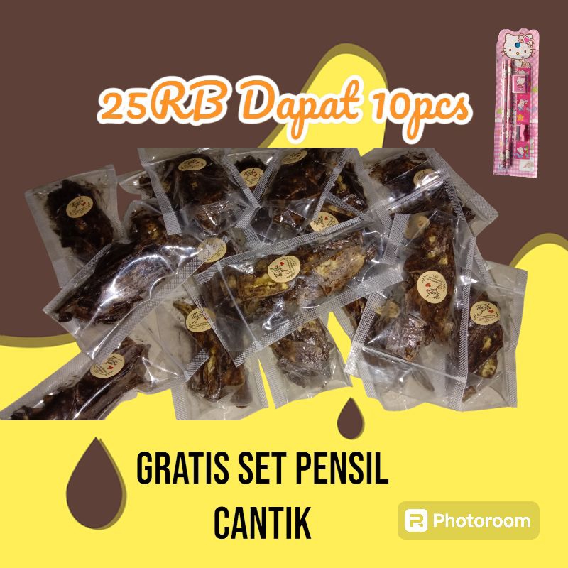 

Paketan 25rb dapat 10pcs Keripik pisang Lumer Gratis 1set pensil