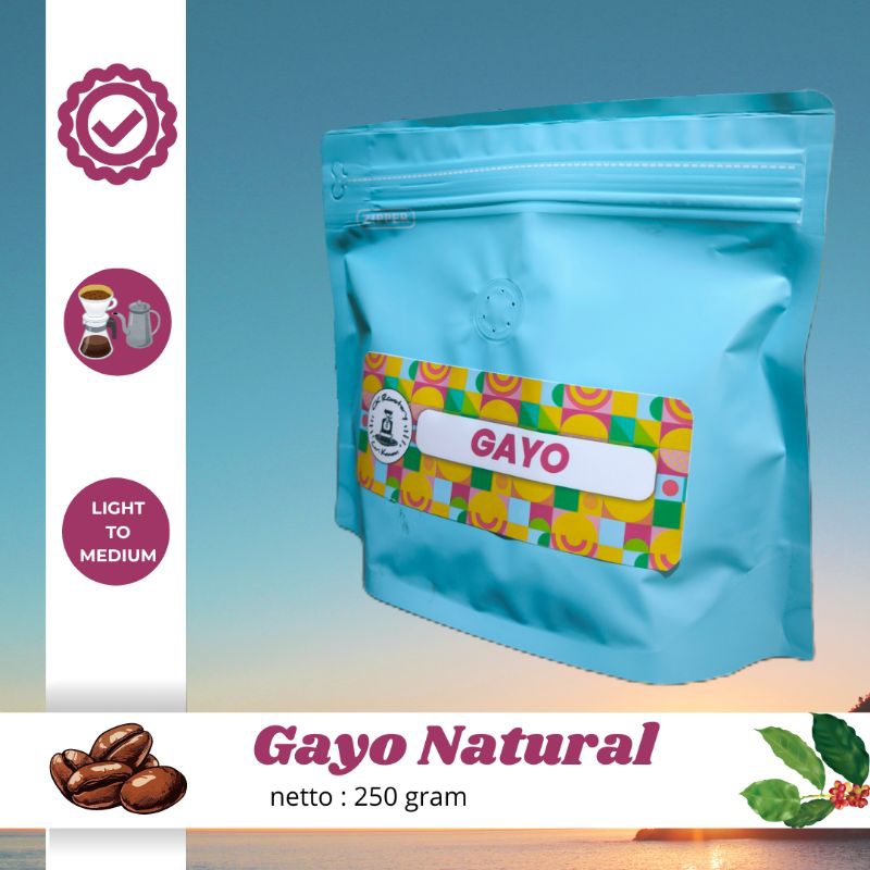 

KOPI ARABIKA GAYO NATURAL 250 GRAM BIJI DAN BUBUK