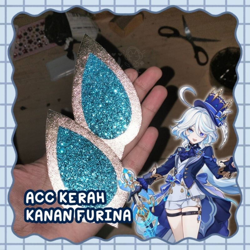 Acc Kerah Furina - Pin Blazer Kerah Dada Furina Genshin Impact