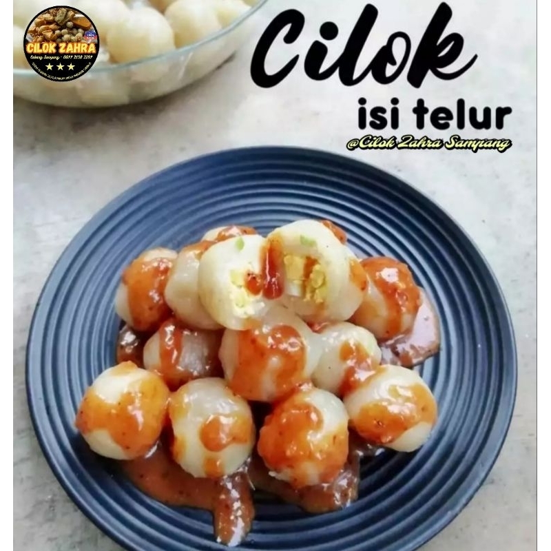 

Cilok Isi Telur Variasi Sambal Kacang, Petis & Saos