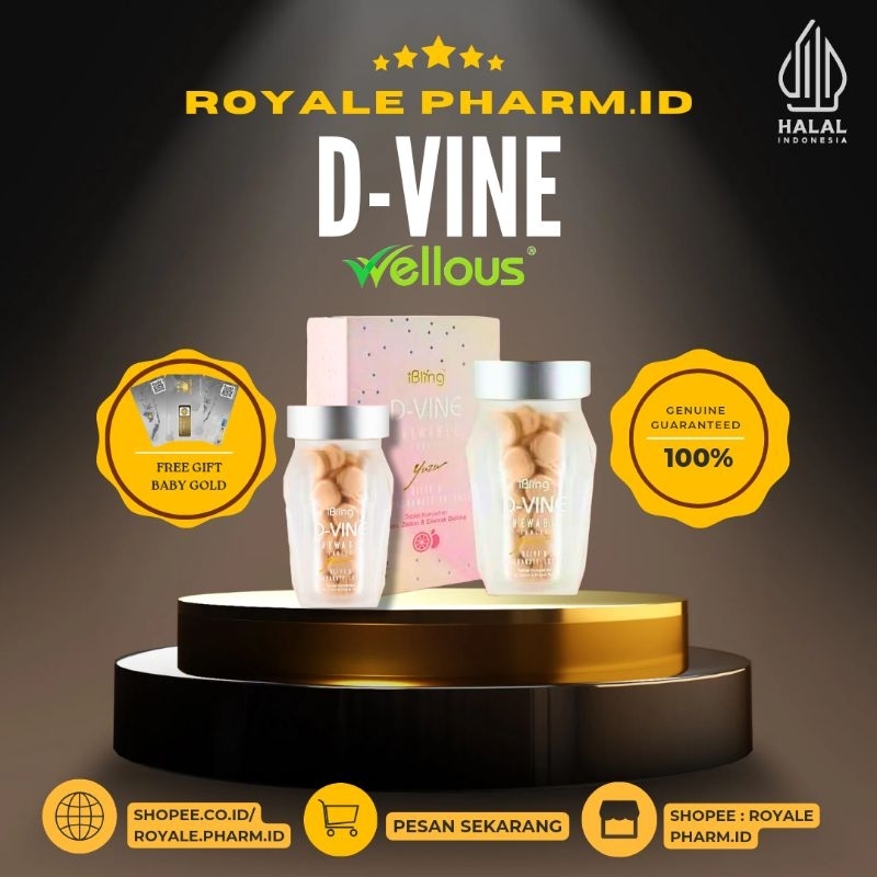 DVINE COLLAGEN ORIGINAL 100% ORI - Varian 40 D-VINE Collagen by Wellous iBling Premium Quality